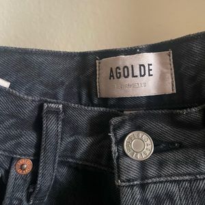 AGOLDE 90’s women’s pinchwaist straight leg black jeans